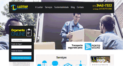 Desktop Screenshot of luzitarmudancas.com.br